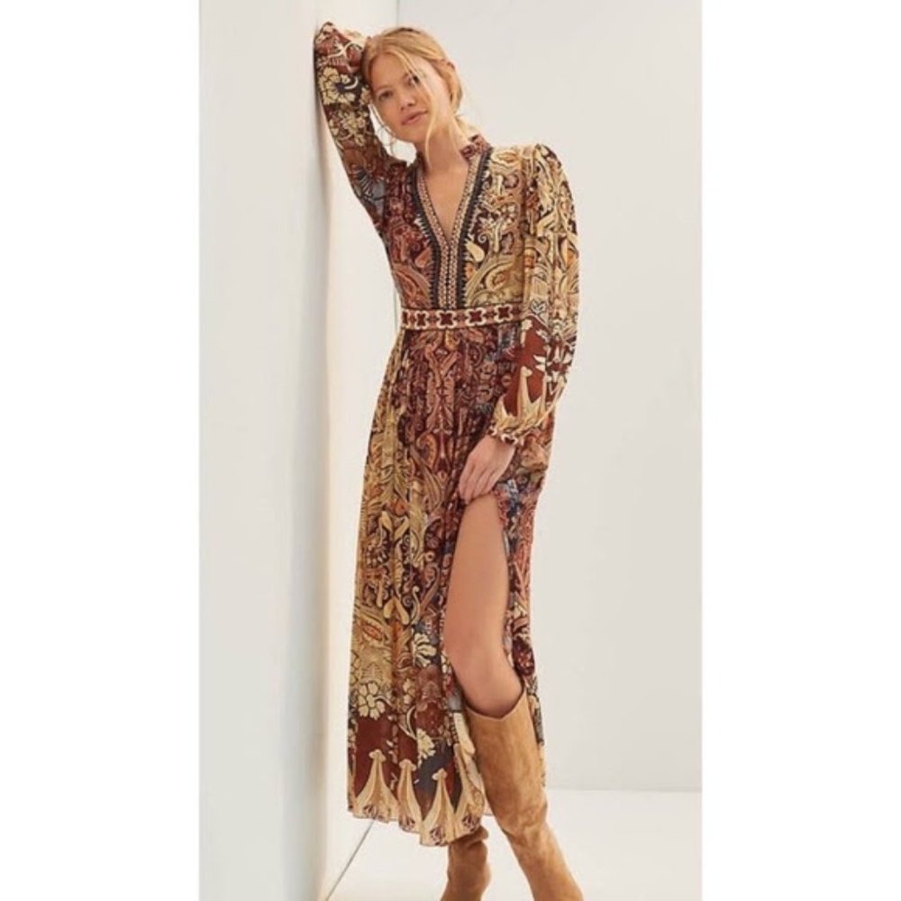 Bohemian Paisley Midi Dress
